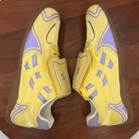 Steve Madden Optimus Lace Up Sneaker Yellow Purple Soccer OPTI07S1 Retro Women 8 - Picture 9 of 12